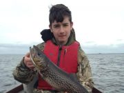 A good trout on troll for Daniel on Mask Daniel O Brien ( age 13)