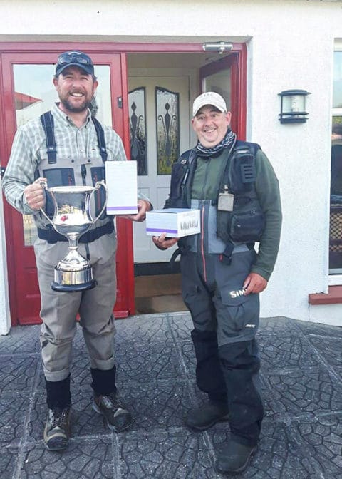 Posing (literally) with their prizes at the Connacht Cup on Sunday were winner and former wild man Barry Fox, and his accomplice Mike Keady, who was third.
