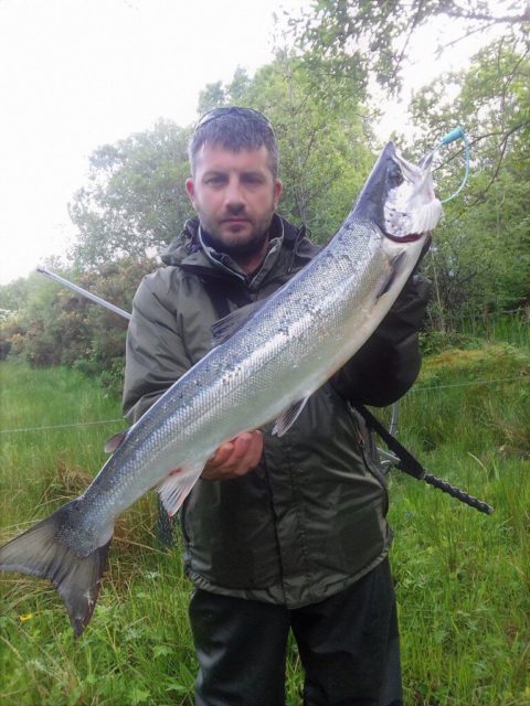 On Saturday, Julian Ciconte reported an 8lb salmon caught on a spinner from Corry