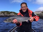 A couple of salmon and 5 sea trout to 6lb 6oz on Currane John With his C&R Salmon