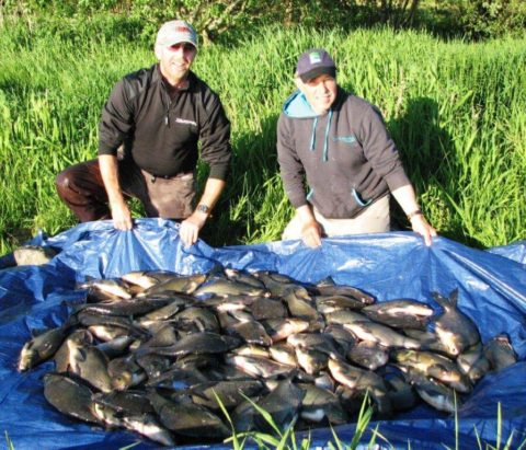 Nigel and Howard with a catch of 210lb.