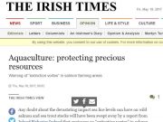 Aquaculture: protecting precious resources, Irish Times Aquaculture: protecting precious resources