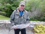 Recent rain improves fishing on the Erriff Jamie Mcstay with a fine 8.75lbs Erriff salmon