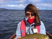 Mixed fishing on Corrib but plenty of small trout showing Maria Elena Torrero with a lovely Corrib trout caught on her annual trip to Oughterard