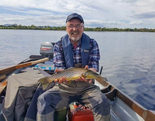 Richard Robinson enjoyed some good fishing to wet and dry olive patterns during his visit with Ted Wherry, including this beautifully patterned trout.