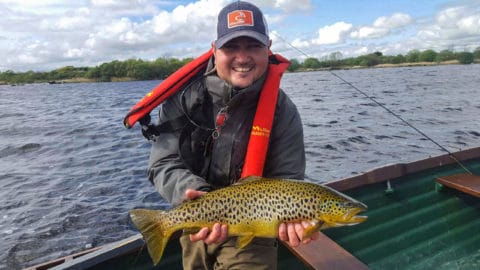 Tony Cartwright from Wales wiith a fine plump Corrib trout