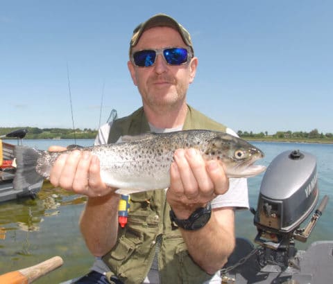 Derek Gammell of Monasteravan with Owel trout