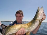 First time anglers out on Ennell bag pike to 10lbs Andrew Corrigan and pike