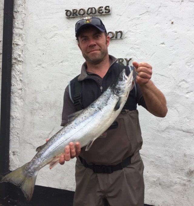 Andrew Fletcher had an 8lb salmon on fly from the Sea Pools