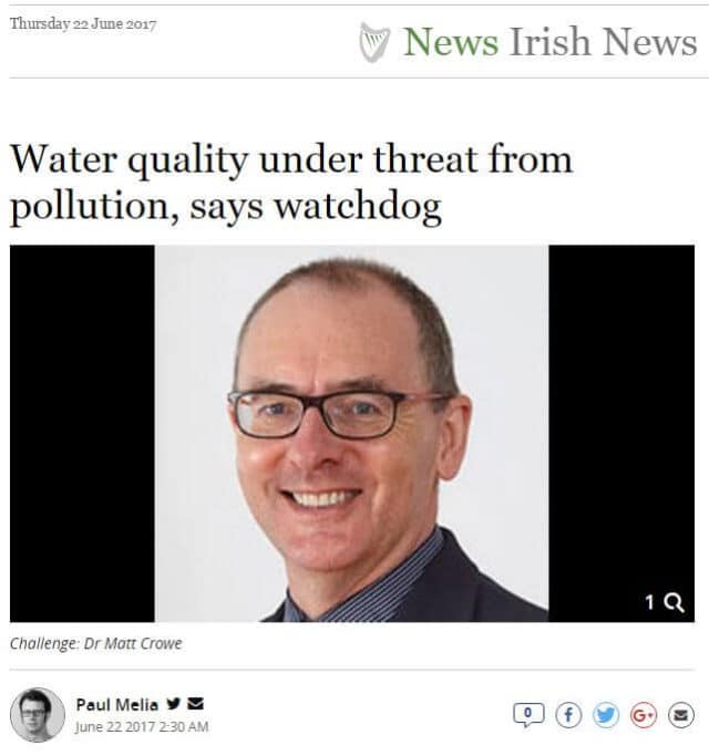 Water quality under threat from pollution, says watchdog