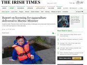 Report on licensing for aquaculture delivered to Marine Minister, The Irish Times Report on licensing for aquaculture delivered to Marine Minister