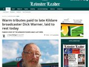 Warm tributes paid to late Kildare broadcaster Dick Warner, laid to rest today, Leinster Leader Warm tributes paid to late Kildare broadcaster Dick Warner, laid to rest today
