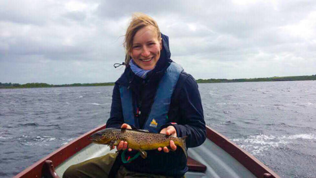 Maren Scheyhing from Stuttgart, Germany with a nice Lough Mask trout