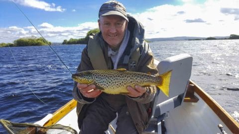 Peadar McAvinney with a fine 2.5lbs Corrib trout