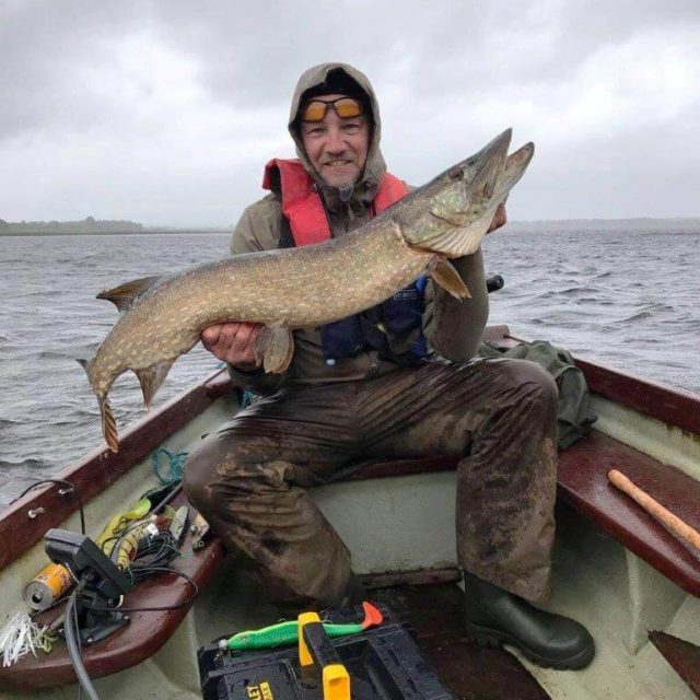 A fine 106cm pike for Dutch visitor Tony, who stayed at Melview Fishing Lodge