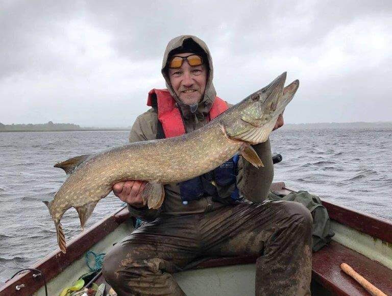 A fine 106cm pike for Dutch visitor Tony, who stayed at Melview Fishing Lodge