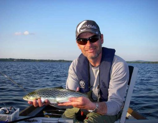 Super hatches but May trout hard earned on Sheelin Shane O’Reilly, Dublin in the mid day heat on Lough Sheelin