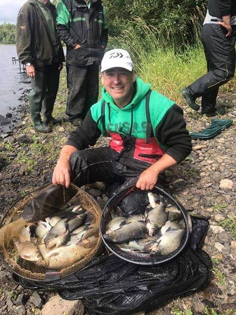 Cathal Hughes with his catch