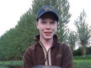 Junior Angling League in Tullamore Jonathon Scully with his prize winning catch