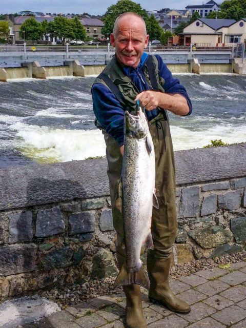 Conor Ledwith with a nice summer salmon of 12.5lbs in Galway