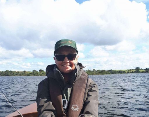 Elaine Stone from Leeds with her three pound catch on Lough Corrib.