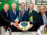 Irish Angling Update – 16 August 2018 From left: Dr Ciaran Byrne, CEO of Inland Fisheries Ireland CEO; Jerry O'Sullivan, ESB Deputy Chief Executive; Declan Hurley, Mayor of the County of Cork; Oliver McGauley, President of the National Coarse Fishing Federation of Ireland and Claudio Matateoli, President of the Federation Interionale de la Peche Sportiv from Italy.