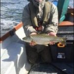 John Chaney with his 3lb trout caught on a Chocolate Drop Sedge