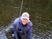 Mostly coloured salmon on Bandon but some fresh fish running releasing a salmon
