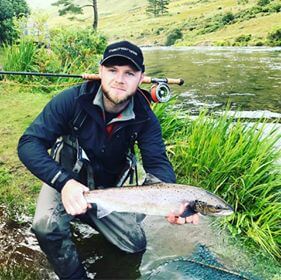 Andrew Stephens with one of his double hook up from the Coronation pool