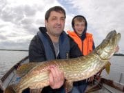 American anglers enjoy piking on midlands venues Danny Zangrilli and dad Paul of New Jersey
