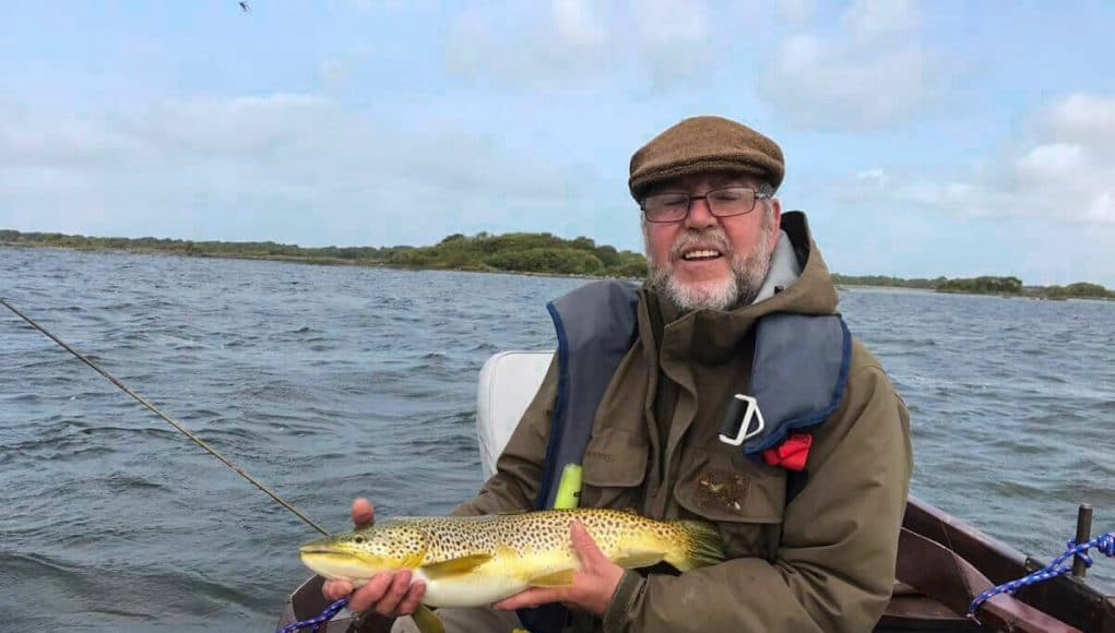 Paul Mott with a lovely September trout on Corrib