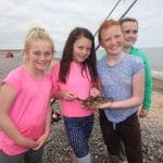 Photo_Nicole Warner, Sheona Byrne, Katie O`Reilly, Sarah Delaney pictured at the Inland Fisheries Ireland event on Arklow’s South Beach