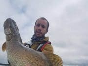 Great pike fishing on Derg for Predator Battle Cedric Charpentier and one of his clients enjoying some Pike fishing on lough Derg recently (Cedric Charpentier, 2017).