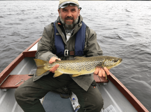 Enrico Fantasia, Dublin with his 60cm trout, August 31st