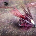 An Irish Claret & Red Straggle Dabbler