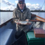 Danny O’Keefe, Mullingar with his trout caught at Orangefield on a red tailed Peter