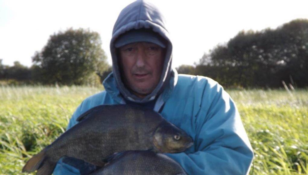 Steve with a couple of nice Bream from his catch.