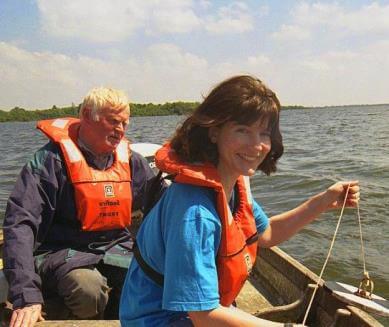 The late Gerry Donohoe working with me on a water sampling job on Lough Sheelin