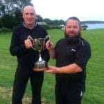 Joe Mc Dermot Left & my guile Pat Healy right , both won the world pike fishing championship.