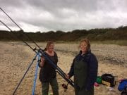 Anglers report flounder and bass at Wicklow beach Wendy Salmon and Yvonne Harris