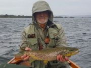 Good sport on Corrib as season draws to a close Look at the markings on that fish! Ted Wherry with a lovely Corrib late season trout.