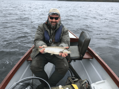 Enrico Fantasia, Dublin with his 47cm trout