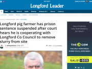 Longford pig farmer has prison sentence suspended after court hears he is cooperating with Longford Co Council to remove slurry from site, Longford Leader A local man charged in connection with allowing slurry at his pig farm to contaminate a tributary of Lough Slawn in south Longford appeared before last week’s sitting of Longford Circuit Court.