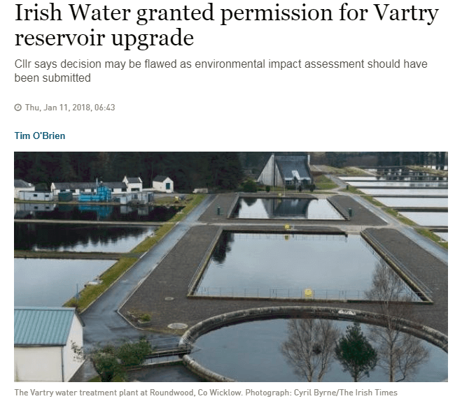 Irish Water granted permission for Vartry reservoir upgrade