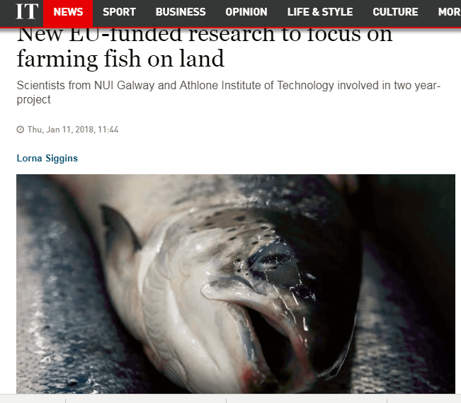 New EU-funded research to focus on farming fish on land