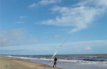 Sunny day on a winter beach