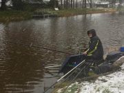 fishing in wintry weather conditions