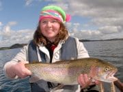 Good rainbows at Lough Lene Cup April Flanagan on Lene