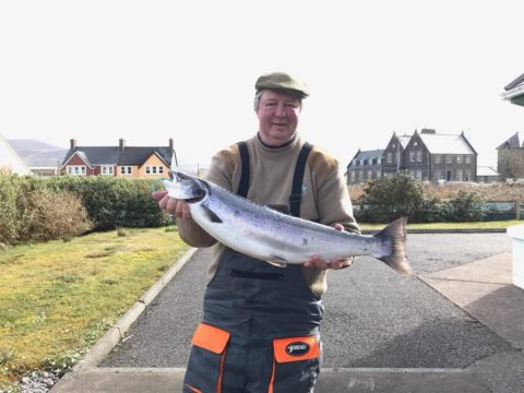Andrew Wishart with his 10lbs Currane salmon