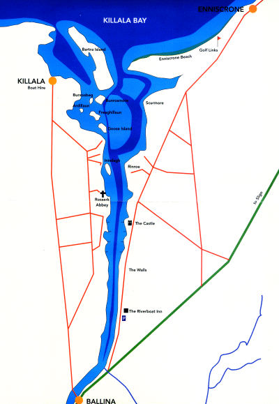 Fishing map for Moy estuary